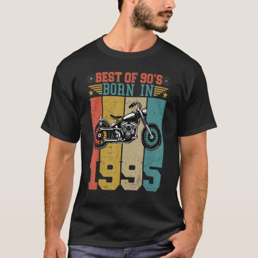 1995最高の年の90年代のヴィンテージのバイクB Tシャツ (正面)