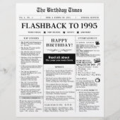 1995生まれ年のモック新聞白黒 (正面)