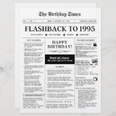 1995生まれ年のモック新聞白黒 (正面/裏面)