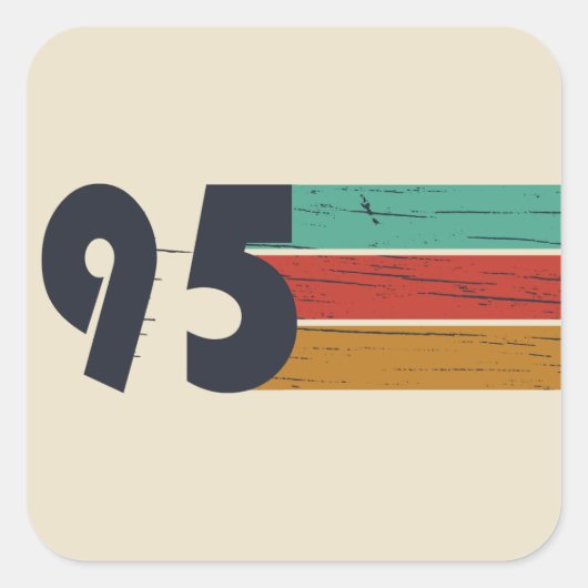 1995生まれ年ヴィンテージ30歳の誕生日ギフト スクエアシール (正面)