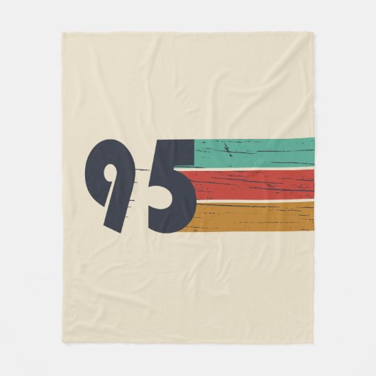 1995生まれ年ヴィンテージ30歳の誕生日ギフト フリースブランケット (正面)