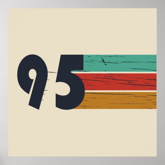 1995生まれ年ヴィンテージ30歳の誕生日ギフト ポスター (正面)