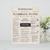1995生まれ年30歳の誕生日の模擬新聞 (スタンド正面)