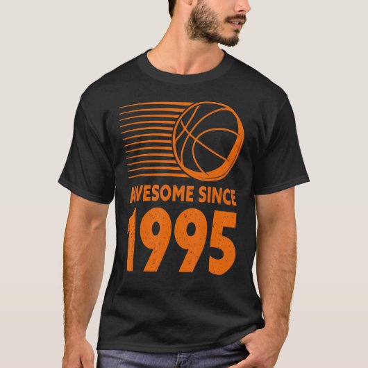 1995素晴らし年からバスケットボール27誕生日 Tシャツ (正面)