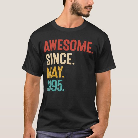 1995素晴らし年5月28日誕生日レトロ28年 Tシャツ (正面)