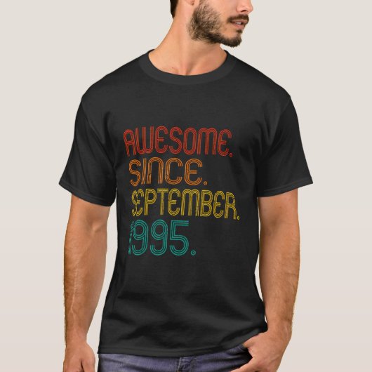 1995素晴らし年9月以来メンズ誕生日19 Tシャツ (正面)
