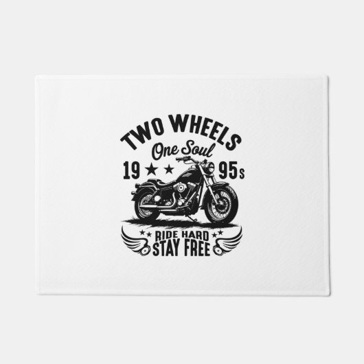 1995sオートバイヴィンテージ ドアマット (正面)