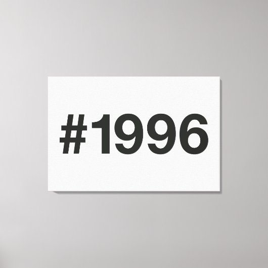 1996ハッシュタグ29誕生日記念日 キャンバスプリント (正面)