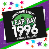 1996年から素晴らしいうるう日2月29日誕生日 ポストカード