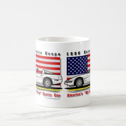 1996年のコルベットのクーペのコーヒー・マグ コーヒーマグカップ (中央)