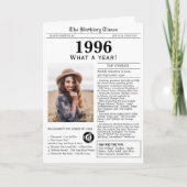 1996年の新聞の誕生日カード カード (正面)