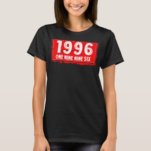 1996年の誕生男性へ女子素晴らしB Tシャツ (正面)