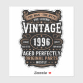 1996年レトロ誕生日 伝説の男 30歳の誕生日 シール (シート)