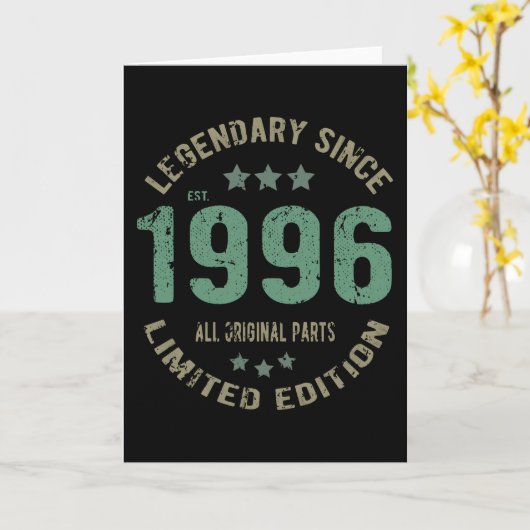 1996年ヴィンテージ誕生日 カード (黄色い花)