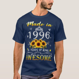 1996年作の女性ひまわり26日目26歳 Tシャツ