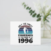 1996年生まれの漁師の30歳の誕生日釣りギフト ポストカード (スタンド正面)