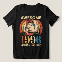 1996年生まれの30歳の女性に贈るヴィンテージ風バースデーTシャツ トライブレンドTシャツ