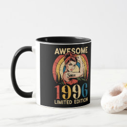 1996年生まれの30歳女子 誕生日おめでとう レトロ マグカップ