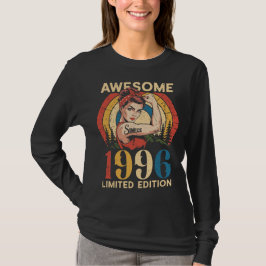 1996年生まれレトロ30代女性の誕生日おめでとう Tシャツ