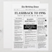 1996年生まれ おもしろ 黒白 新聞 (正面/裏面)
