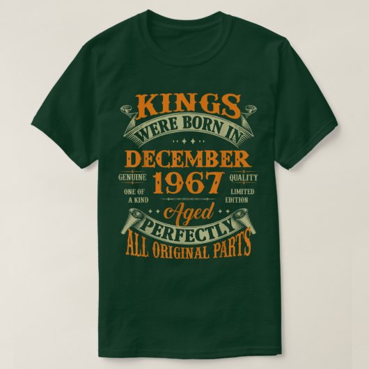 1996年12月の第55誕生日生まれギフトキング Tシャツ (デザイン正面)