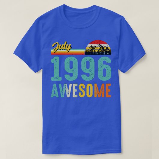 1996年7月誕生日ギフトシャツヴィンテージ1996年7月Aw Tシャツ (デザイン正面)