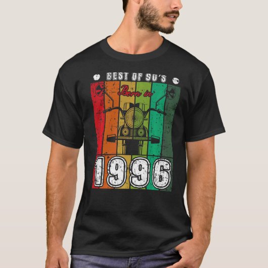 1996最高の年の90年代のオートバイクラシック誕生 Tシャツ (正面)