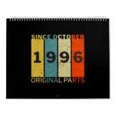 1996生まれ年10月の誕生日おもしろいレトロ引用文 カレンダー (カバー)