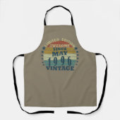 1996生まれ年5月のヴィンテージ誕生日 エプロン (正面)