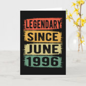 1996生まれ年6月の誕生日 カード (黄色い花)