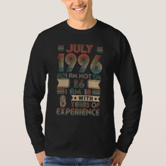 1996生まれ年7月26日誕生日1996 26年 Tシャツ
