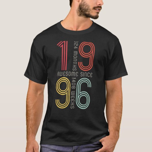 1996素晴らし年から27誕生日27歳Ret Tシャツ (正面)