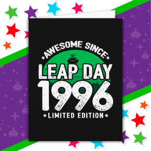 1996素晴らし年閏年日以後2月29誕生日 カード