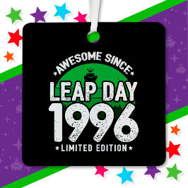 1996素晴らし年閏年日以後2月29誕生日 メタルオーナメント