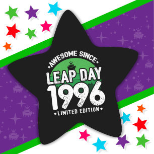 1996素晴らし年閏年日以後2月29誕生日 星シール