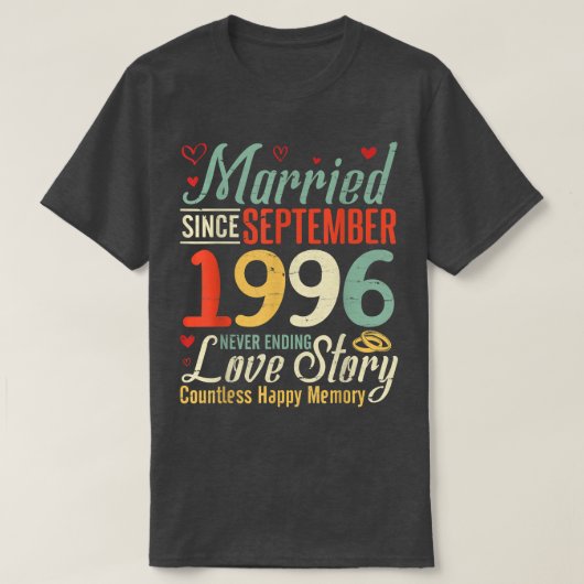 1996結婚した年9月から愛を終えない Tシャツ (デザイン正面)