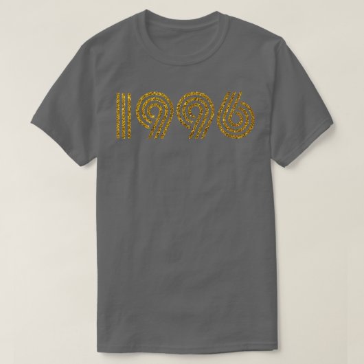 1996誕生年グリッター効果 Tシャツ (デザイン正面)