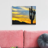 1996-2-Arizona Desert at Sunset キャンバスプリント (インサイチュ (リビング))