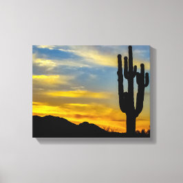 1996-2-Arizona Desert at Sunset キャンバスプリント