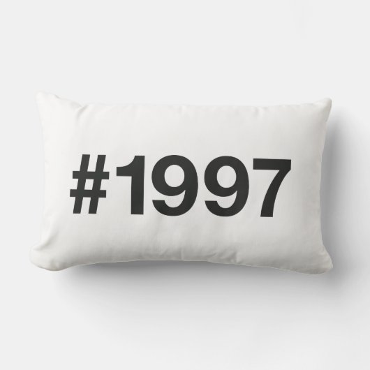 1997ハッシュタグ28誕生日記念日 ランバークッション (正面)