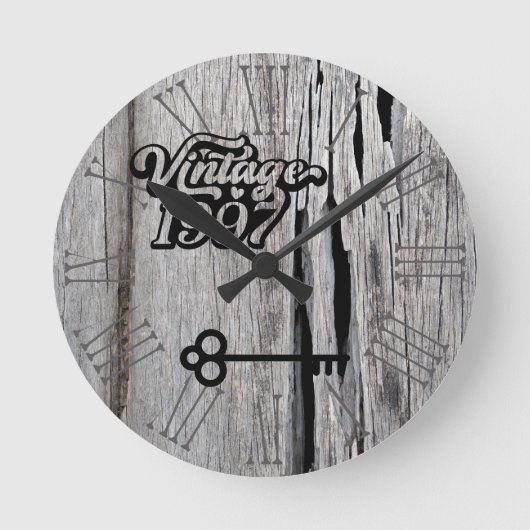 1997ヴィンテージアクリル製壁時計 ラウンド壁時計 (正面)