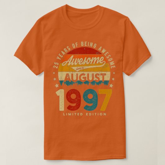 1997威厳がある誕生日25年Vinであ素晴らしる Tシャツ (デザイン正面)