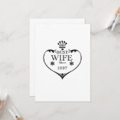 1997年から最高の妻 20周年おめでとう カード (正面/裏面インサイチュ)