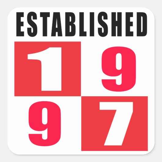 1997年の誕生日デザイン スクエアシール (正面)