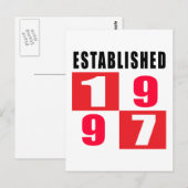 1997年の誕生日デザイン ポストカード (正面/裏面)