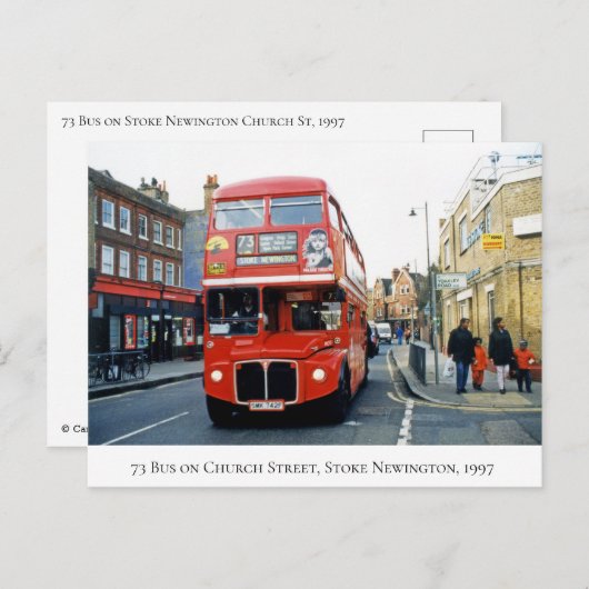 1997年の73バスストークニューントン教会St N16 ポストカード (正面/裏面)