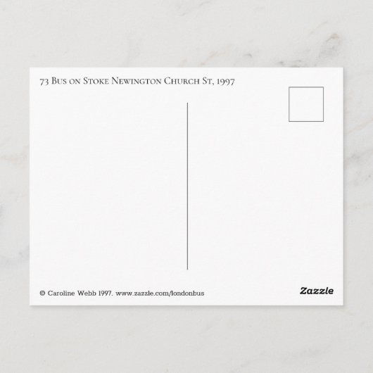 1997年の73バスストークニューントン教会St N16 ポストカード (裏面)