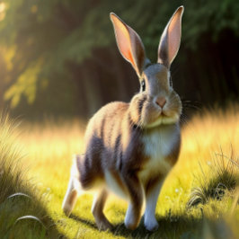 1997年キャンバスアート走のうさぎ キャンバスプリント