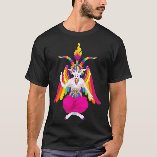 1997年ネオン・レインボー・バプホメットGOATUNICORN NI発売 Tシャツ (正面)