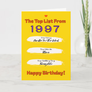 1997年ベストリスト 誕生日 カード